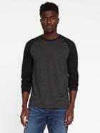 Old Navy Mens Soft-washed Raglan Tee For Men Dark Charcoal Gray Size M