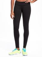 Old Navy Go Dry Fitted Running Tights For Women - Black
