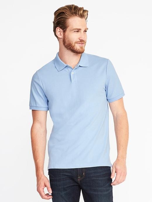 Old Navy Built In Flex Pro Polo For Men - Monet Blue