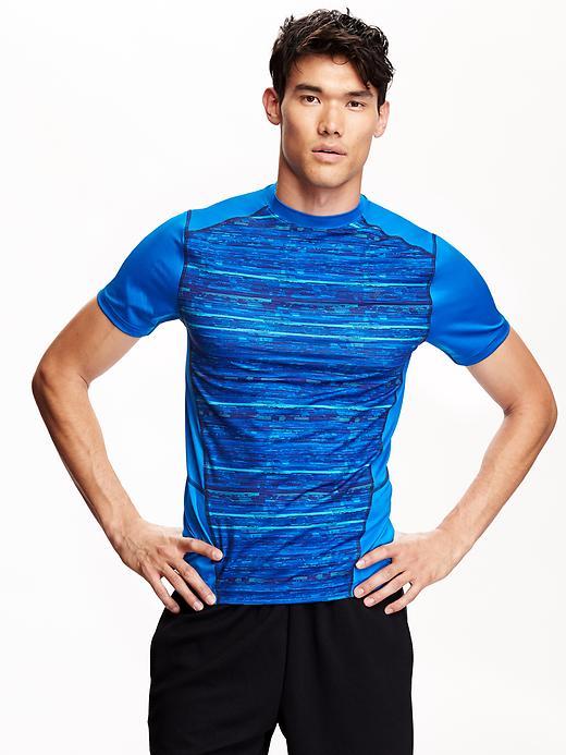 Old Navy Mens Base Layer Tee Size L - Boogaloo Blue Poly