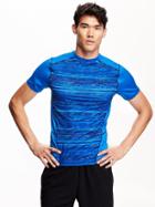 Old Navy Mens Base Layer Tee Size L - Boogaloo Blue Poly