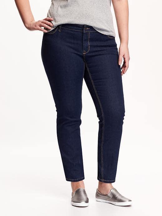Old Navy Womens Plus Dark Wash Skinny Jeans - Dark Wash