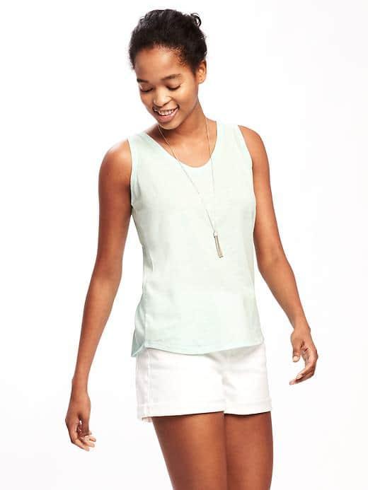 Old Navy Everywear Relaxed Racerback Tank For Women - Mini Mint