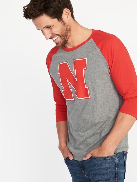 Old Navy Mens College-team Raglan-sleeve Tee For Men Nebraska Corn Size L