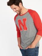 Old Navy Mens College-team Raglan-sleeve Tee For Men Nebraska Corn Size L