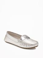 Old Navy Driving Loafers For Women - Silver