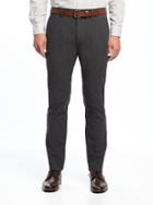 Old Navy Slim Signature Built In Flex Dress Pants For Men - Dark Charcoal Gray