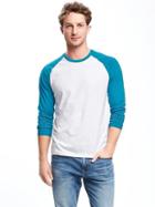 Old Navy Soft Washed Raglan Tee For Men - Peacock