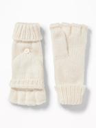 Old Navy Womens Convertible Flip-top Gloves For Women Creme De La Creme Size One Size