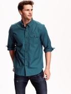 Old Navy Mens Regular Fit Heavy Twill Shirt Size Xl Tall - Kelp Forest