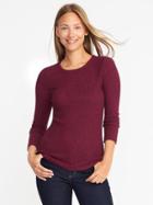Old Navy Plush Rib Knit Sweater For Women - Cranberry Sauce