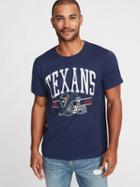 Old Navy Mens Nfl Team-graphic Slub-knit Tee For Men Texans Size S