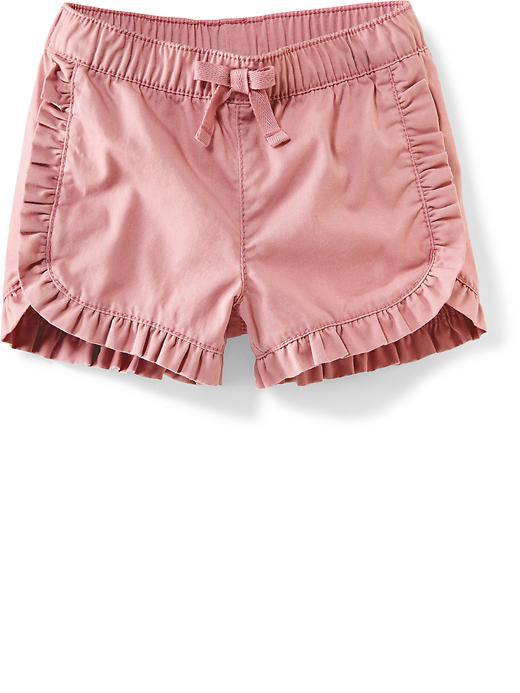 Old Navy Ruffle Trim Twill Shorts - Blush It Off
