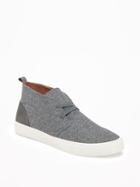 Old Navy Wool Blend Chukka Sneakers For Men - Heather Gray