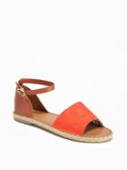 Old Navy Ankle Strap Espadrilles For Women - Hot Tamale