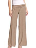 Old Navy Womens Fold Over Linen Blend Pants - Fossilized