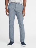 Old Navy Mens Slim Built-in Flex Ultimate Khakis For Men Chambray Blue Size 40w