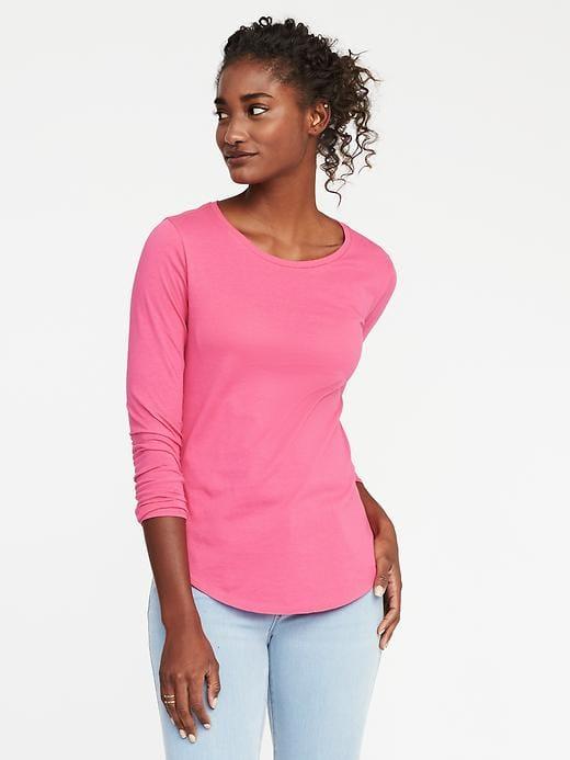 Old Navy Everywear Crew Neck Tee For Women - Punk Pink
