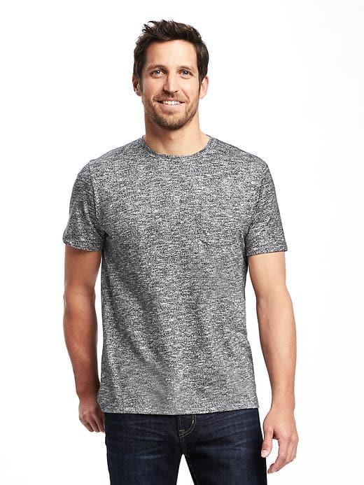 Old Navy Soft Washed Crew Neck Tee For Men - Black/grey