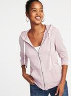 Old Navy Womens Relaxed Lightweight Full-zip Hoodie For Women Plum Tonic Size L