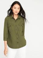 Old Navy Classic Utility Shirt Jacket For Women - Hunter Pines