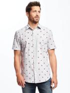 Old Navy Classic Regular Fit Shirt For Men - Flamingo