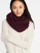 Old Navy Womens Textured Basket-weave Infinity Scarf For Women Winter Wine Size One Size