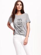 Old Navy Relaxed Graphic Tee - Medium Heather Gray