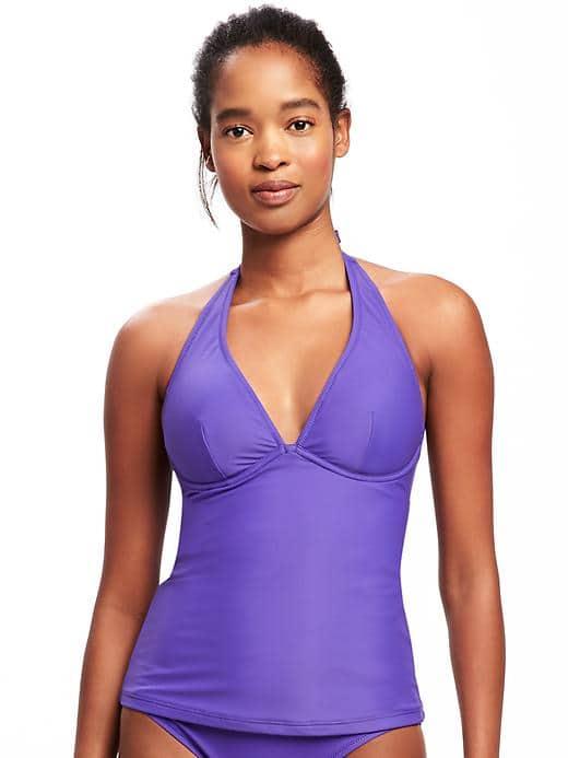Old Navy Underwire Halter Tankini Top For Women - Violet Me In