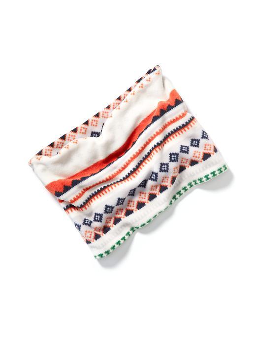Old Navy Performance Fleece Funnel Neck Scarf For Women - Multi Fair Isle