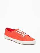 Old Navy Womens Canvas Sneakers For Women Red Size 7