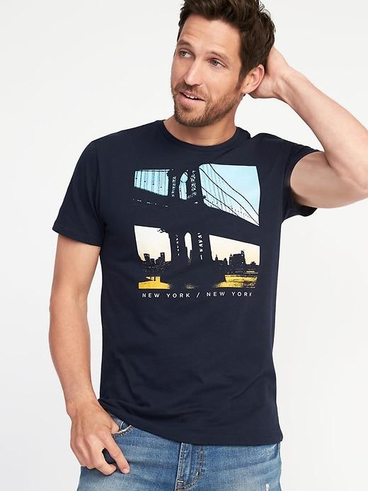 Old Navy Mens Soft-washed Graphic Tee For Men New York, New York Size Xl