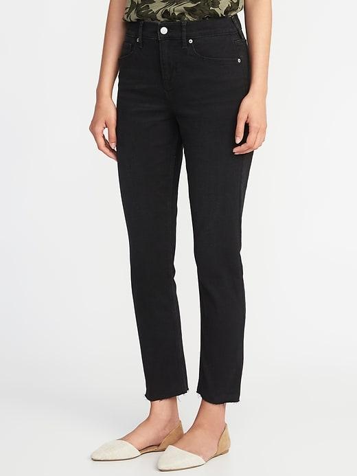 Old Navy Womens The Power Jean, A.k.a. The Perfect Straight For Women Black Size 8