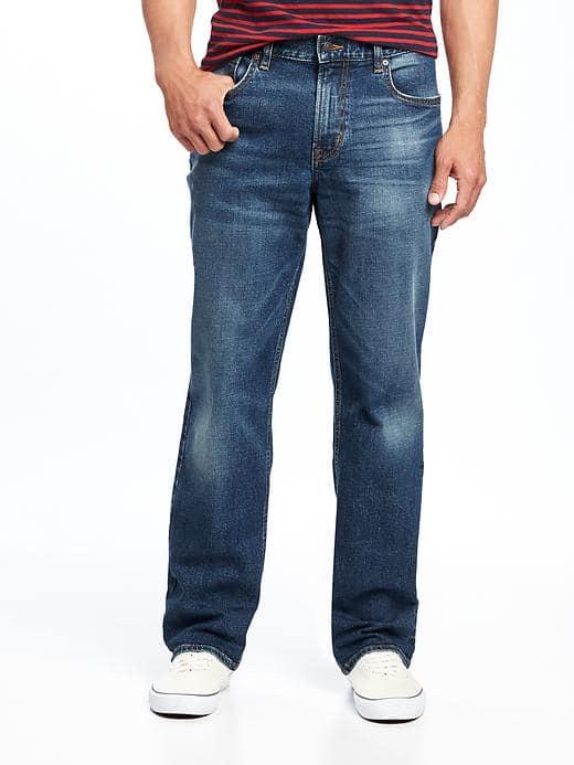 Old Navy Built In Flex Loose Jeans For Men - Medium Wash