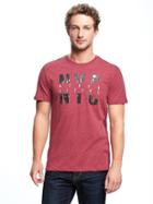 Old Navy Graphic Crew Neck Tee For Men - Gosh Garnet