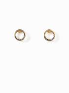 Old Navy Pav Circle Stud Earrings For Women - Gold