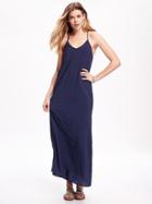 Old Navy V Neck Maxi Dress For Women - Lost At Sea Navy