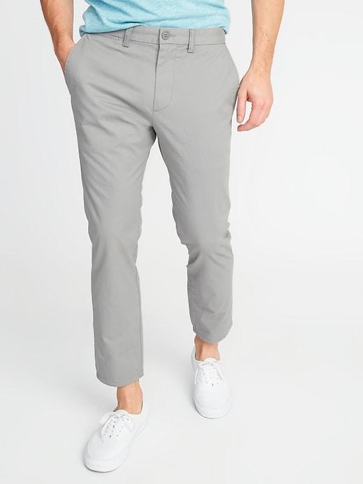 Old Navy Mens Slim Summer-weight Ultimate Ankle Khakis For Men Street Size 28w