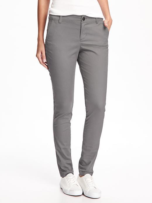 Old Navy Mid Rise Skinny Khaki Pant For Women - Gray Stone