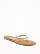Old Navy Braided Capri Sandals For Women - Gold