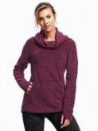 Old Navy Go Warm Performance Fleece Hooded Pullover For Women - The Grape One Poly