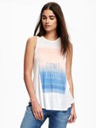 Old Navy Relaxed Graphic Tank For Women - White