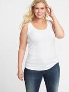 Old Navy Womens First-layer Fitted Plus-size Rib-knit Tank Bright White Size 4x