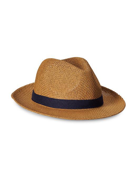 Old Navy Contrast Trim Fedora For Men - Dark Brown