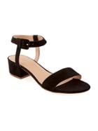Old Navy Sueded Heeled Sandal For Women - Black