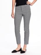 Old Navy Pixie Mid Rise Ankle Pants For Women - Houndstooth