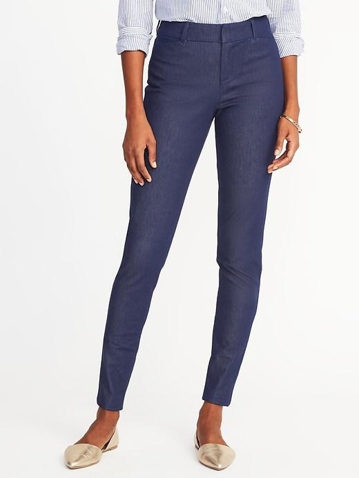Old Navy Womens Mid-rise Pixie Full-length Pants For Women Denim Size 0