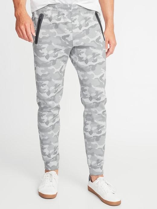 Old Navy Mens Camo Dynamic Fleece 4-way-stretch Joggers For Men Gray Camo Size Xl