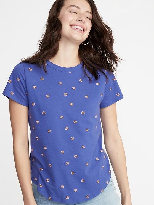 Printed Everywear Tee For Women
