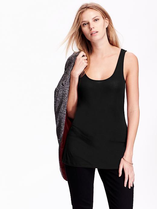 Old Navy Womens Scoop Neck Tunic Tank Size L Tall - Blackjack